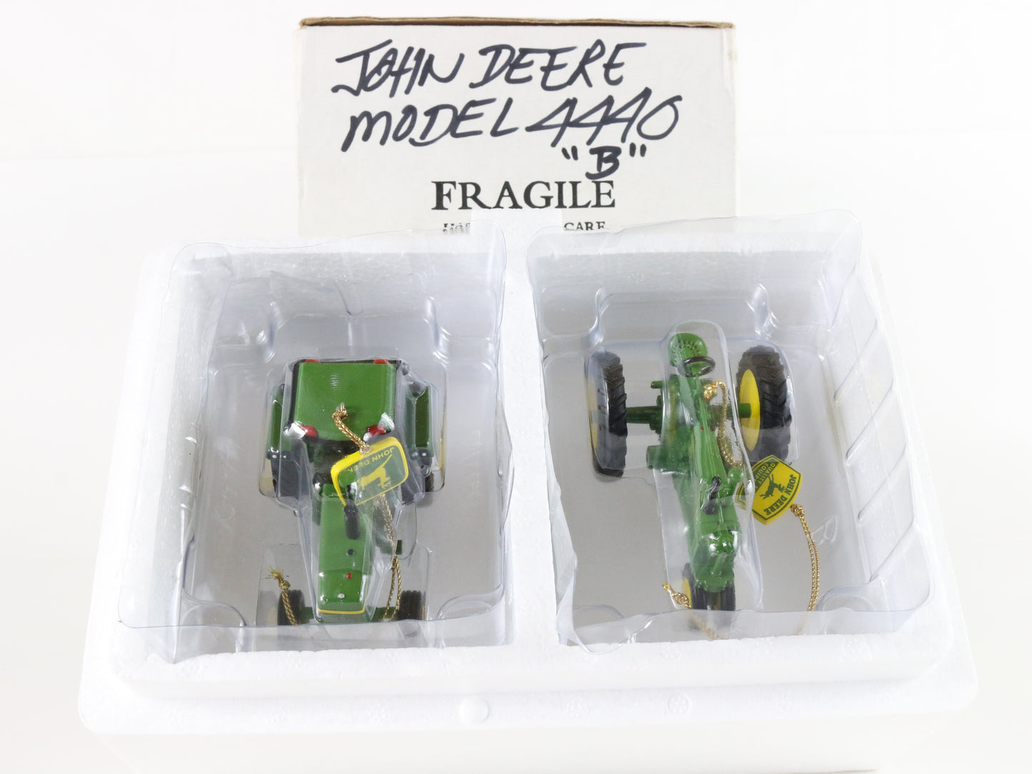 John Deere Tractor Ornaments Model 4440 & Model B Danbury Mint