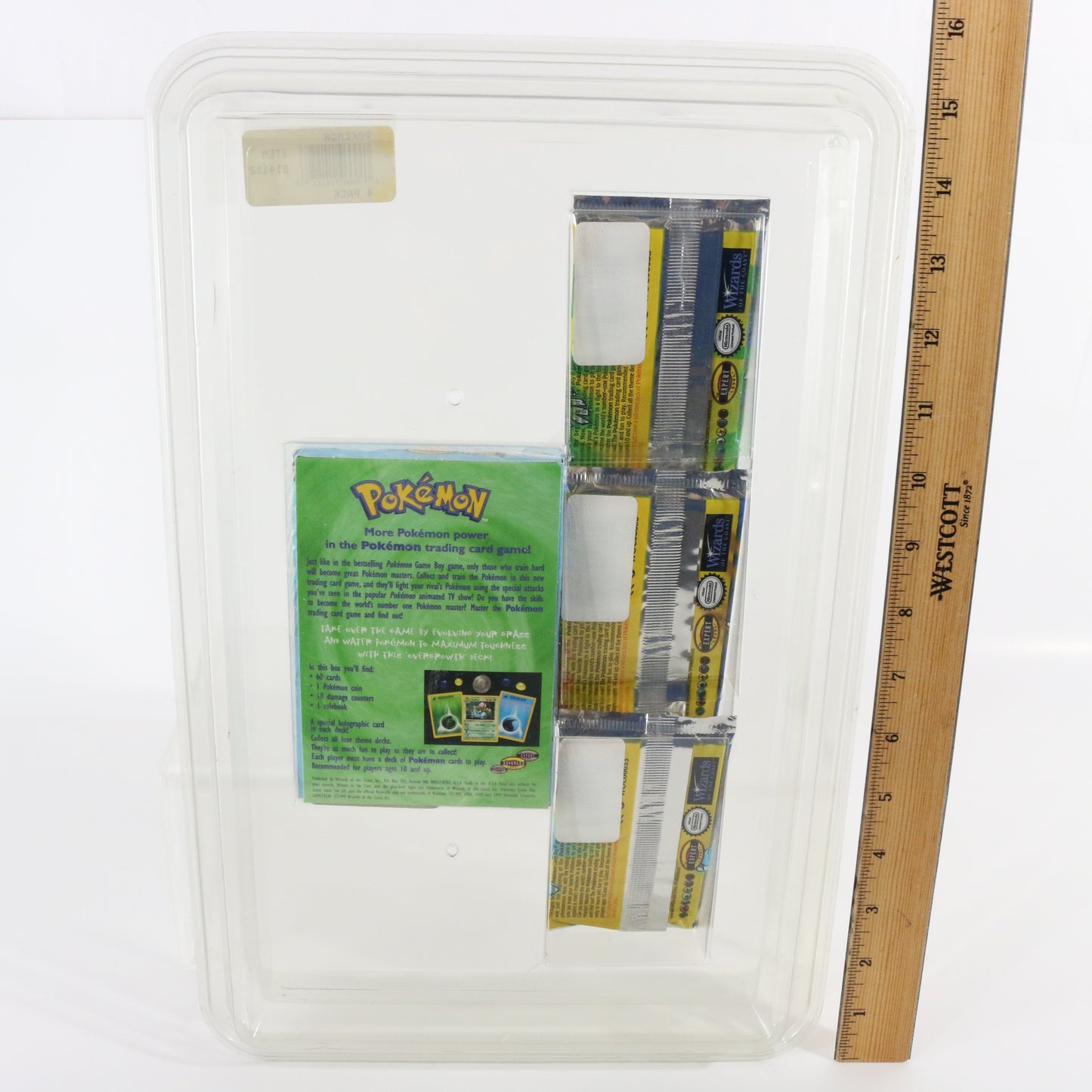 1999 Pokemon Overgrowth Deck SEALED 4 Pack Costco Set + Unlimited Booster Packs