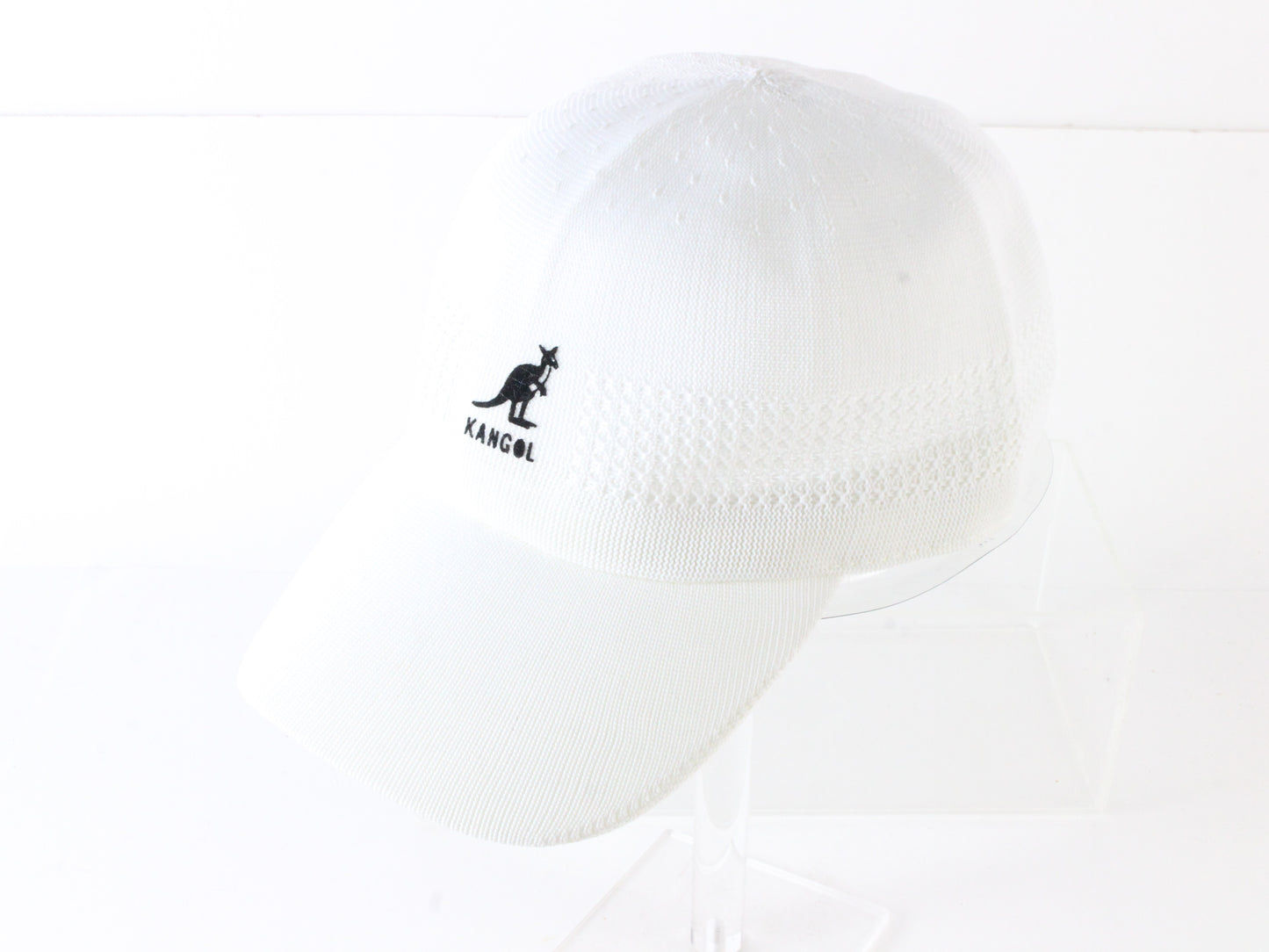 Kangol Ladies Sun Stopper White Baseball Cap W/ Black Logo Xxl