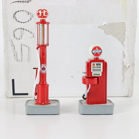 1951 Derby Wayne & 1927 Red Crown Gas Pumps Danbury Mint