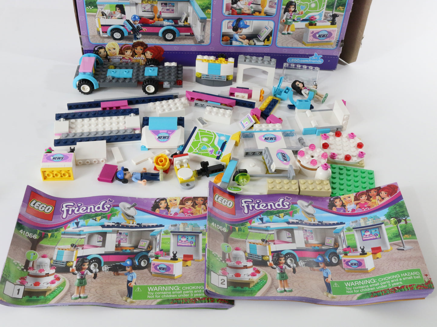 Lego Friends Heartlake News Van Partly Built Set 41056 W/ Box & Instructions