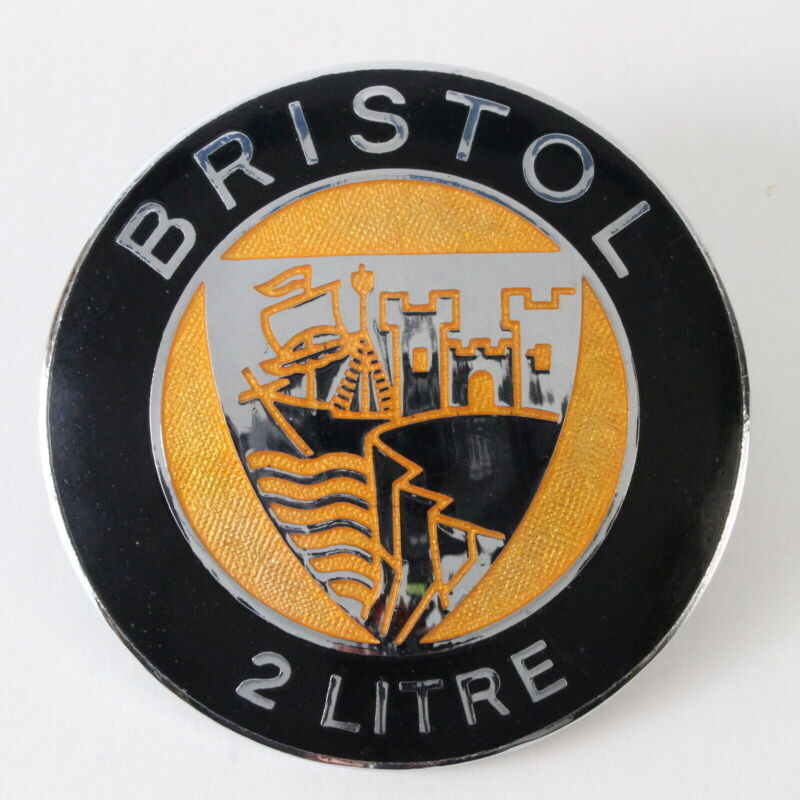 Bristol 2 Litre 2.25" Yellow Metal Badge Emblem