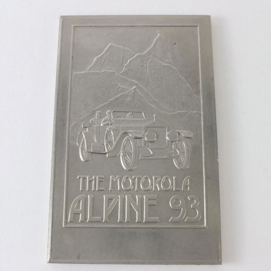 The Motorola Alpine 93 4.5" Metal Emblem Badge Re-Enactment Metal Plate