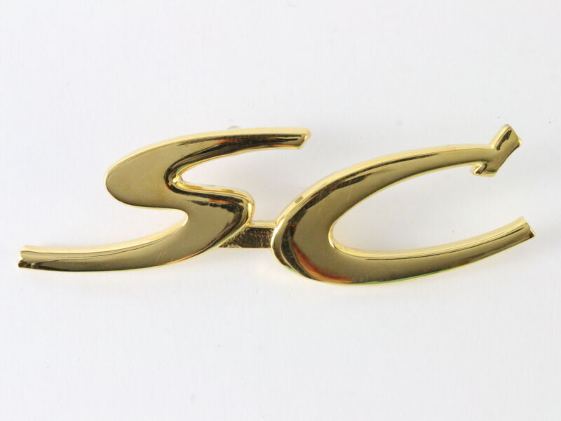 Porsche 356C and 356SC Couper SC Emblem 3.5" Golden Color Metal