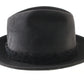 Biltmore Eleganza Raleigh Mens Classic Black Felt Fedora w/ Band 6 5/8 53cm