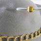 Adolfo II Ladies Gray Wool Felt Boutique Fancy Hat W/ Gold Band 7 56cm