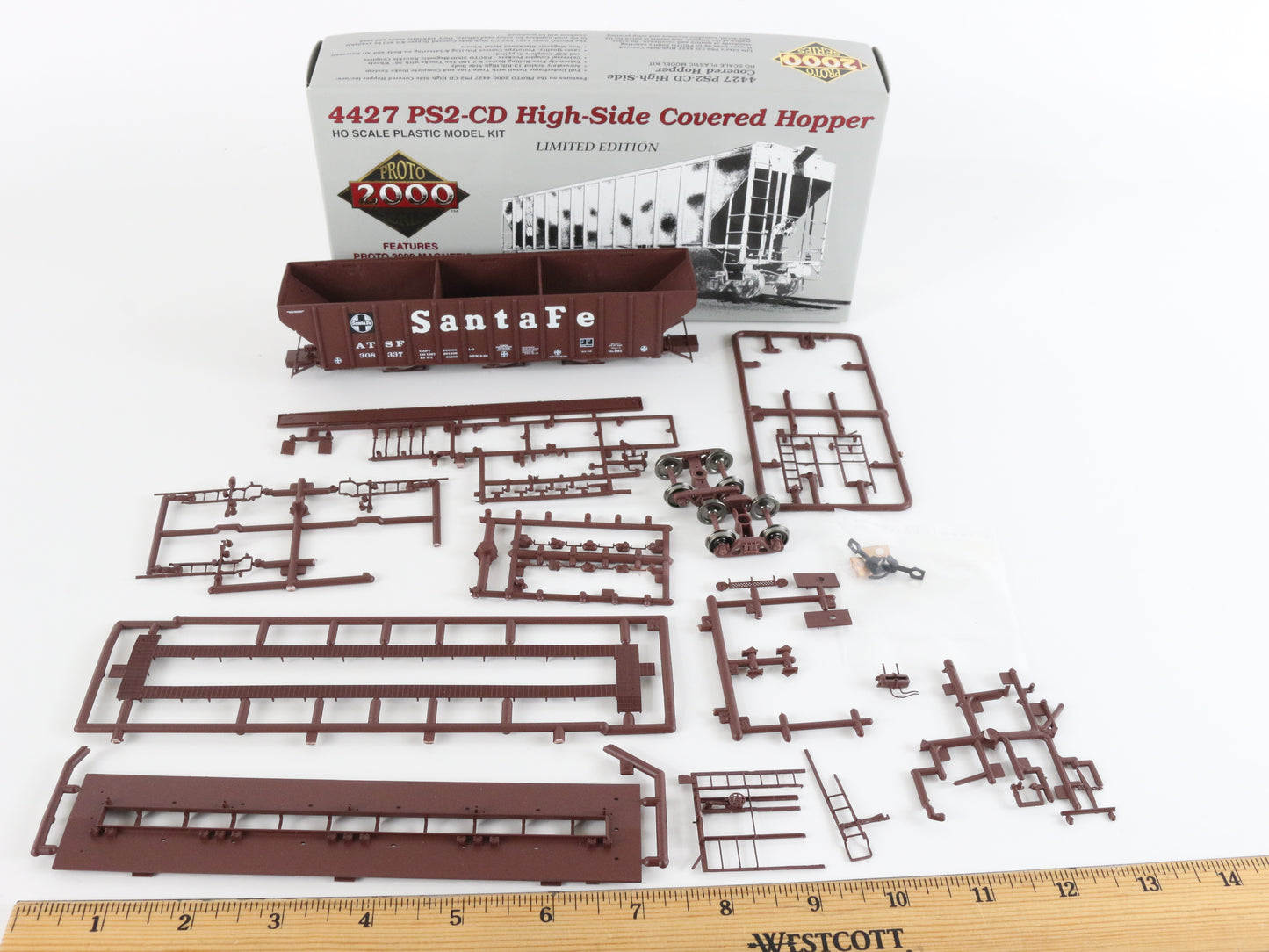 Santa Fe ATSF 4427 Ps20cd High Side Covered Hopper Proto 2000 Life Like HO 21871