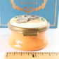 Bilston & Battersea Halcyon Days Owl Design Apricot Enamel Box