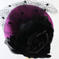 Georgie Ladies Elegant Boutique Purple Wool Felt Hat W/ Flowers 6 3/4 54cm