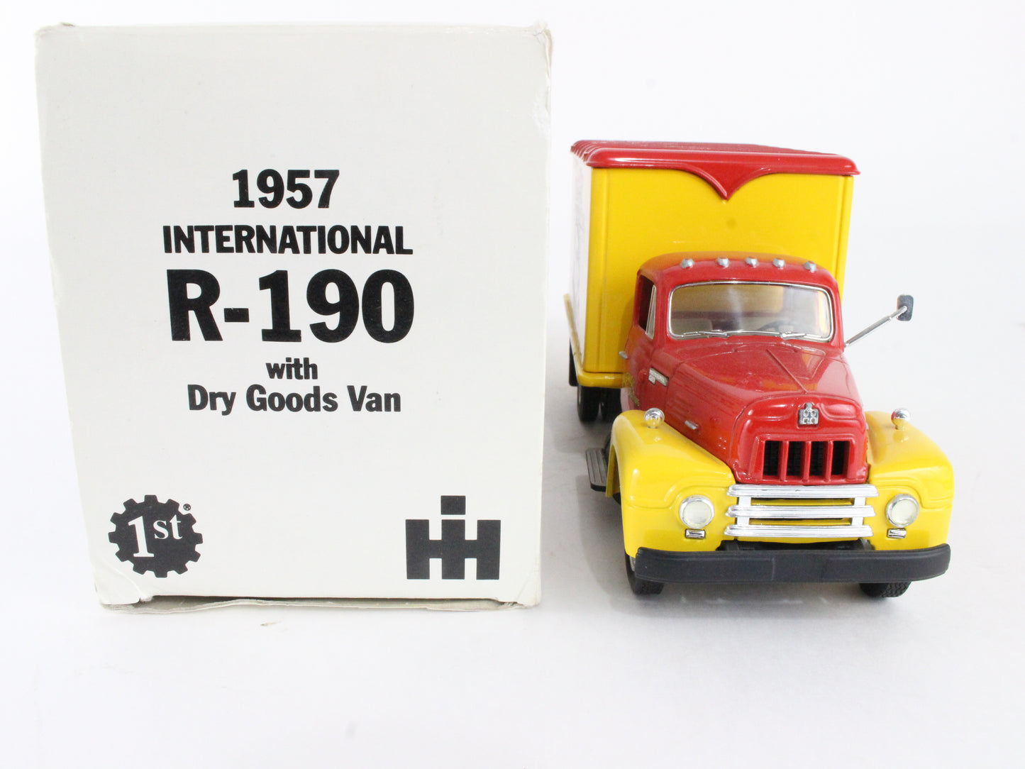 1957 International R-190 W/ Goods Van Nostalgic Toy Creations First Gear 1:34