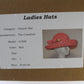 Tim Crawford Ladies Red Boutique Hat W/ Gold Flowers and Rhinestones 6 7/8 55cm
