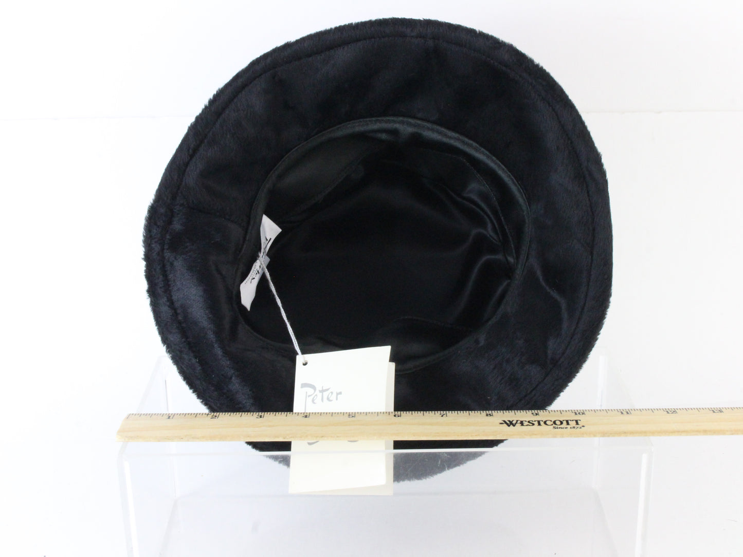 Peter Bettley London Ladies Boutique Black Acrylic/modacrylic Hat 7 56cm