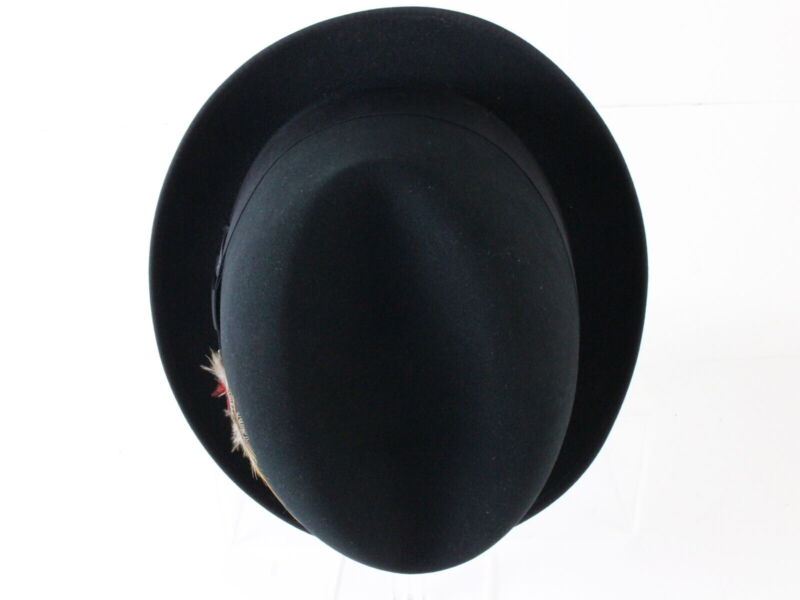 Golden Coach By Dobbs Mens Black Felt Fedora W/ Feathers MULTIPLE SIZES