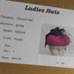 Georgie Ladies Elegant Boutique Purple Wool Felt Hat W/ Flowers 6 3/4 54cm