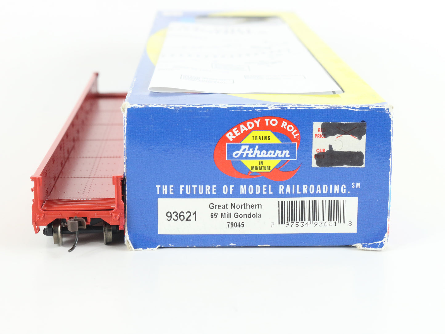 Great Northern GN 79045 65' Red Mill Gondola Car Athearn HO Model Train 93621