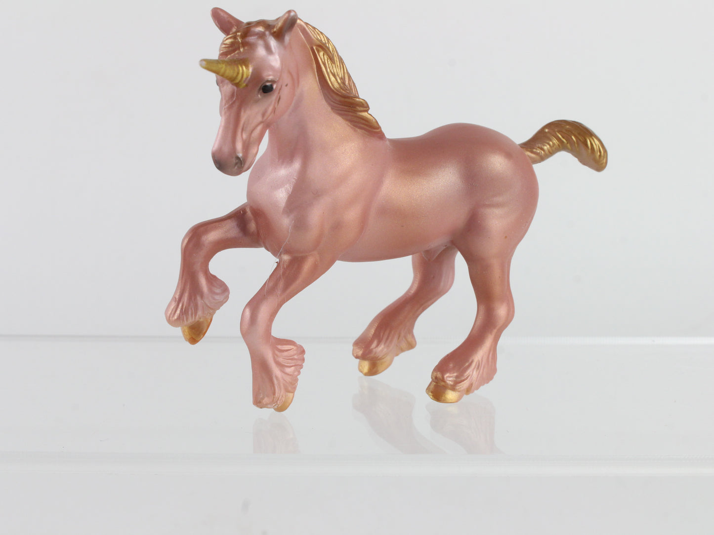 Pink Unicorn Clydesdale Mold Breyer Stablemates Model Horse