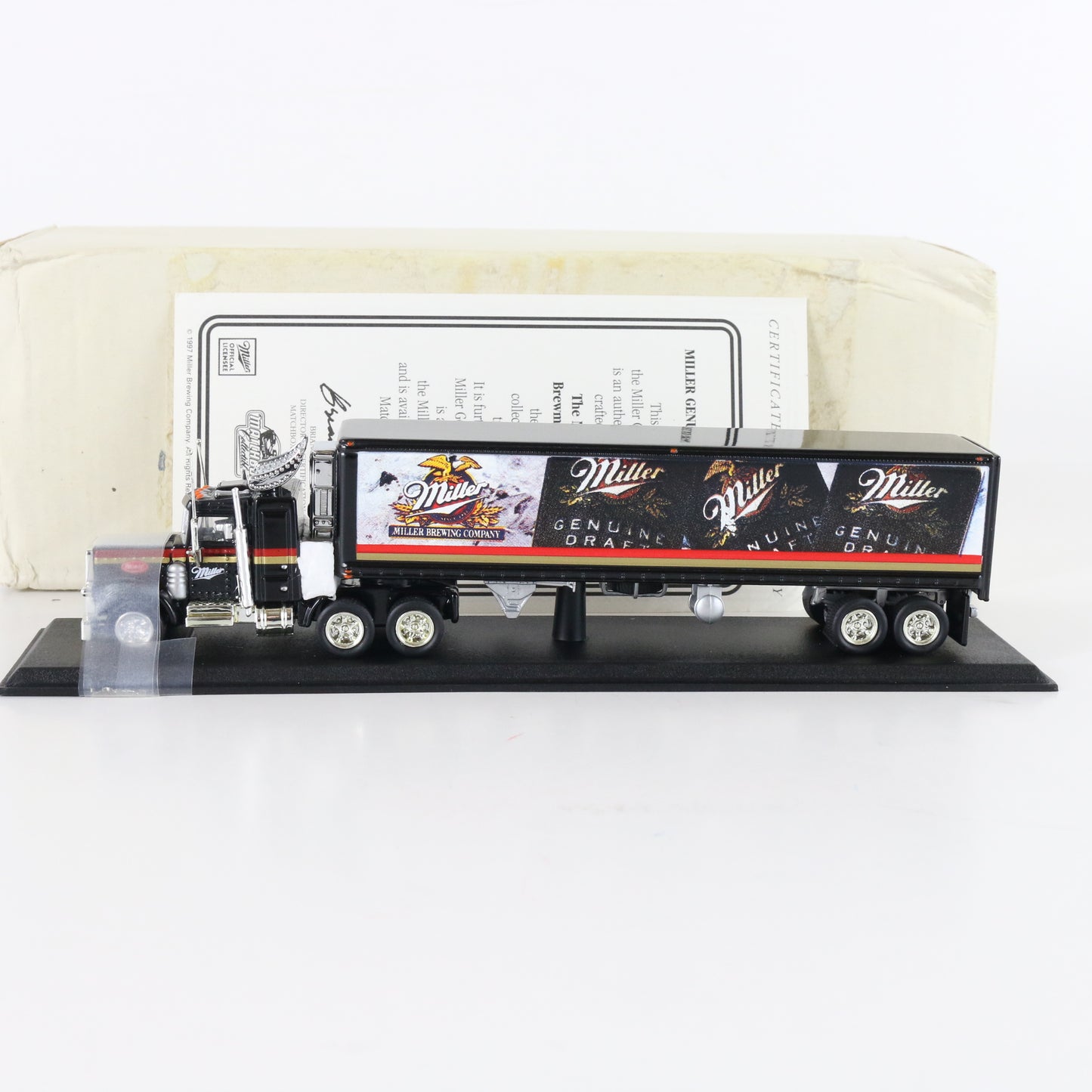 Peterbilt Tractor Truck Trailer Miller Beer Brewmasters Matchbox 1:100 CCY01-m