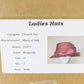 Marzi Of Italy Ladies Burgundy Natural Straw Hat W/ Ribbon 7 56cm
