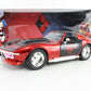 Harley Quinn Figure w/ 1969 Chevy Corvette Stingray Jada 1:24 Scale Model 31196