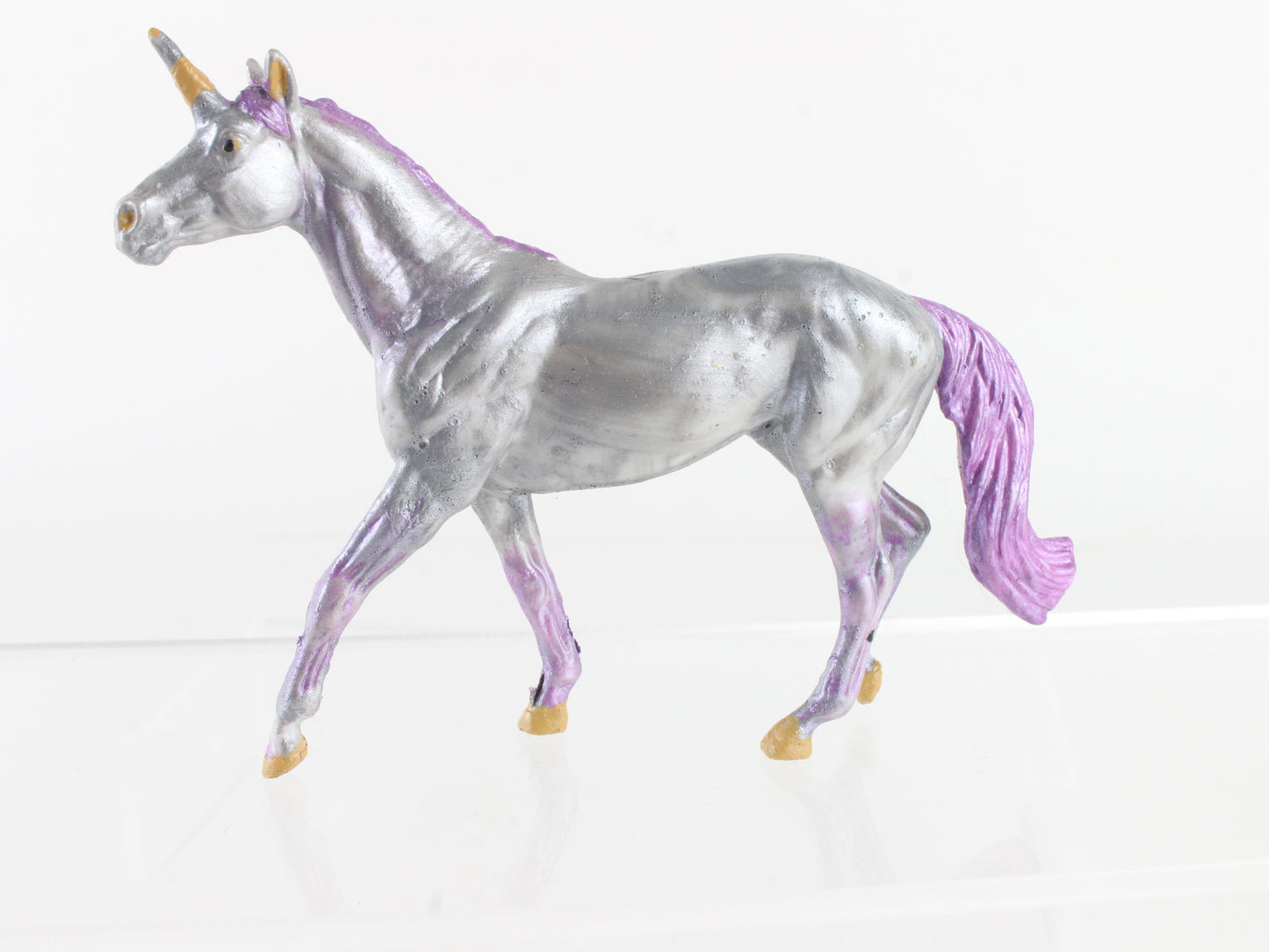 Custom Painted Walking Thoroughbred Unicorn Breyer #5735 Stablemates