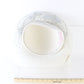 George Zamaul Ladies Elegant Couture White Felt Hat W/ Rhinestones 7 1/8 57cm