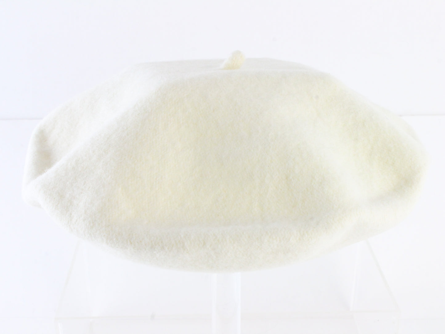 Ladies Boutique Elegant Cream Wool Felt Beret One Size Czech Republic