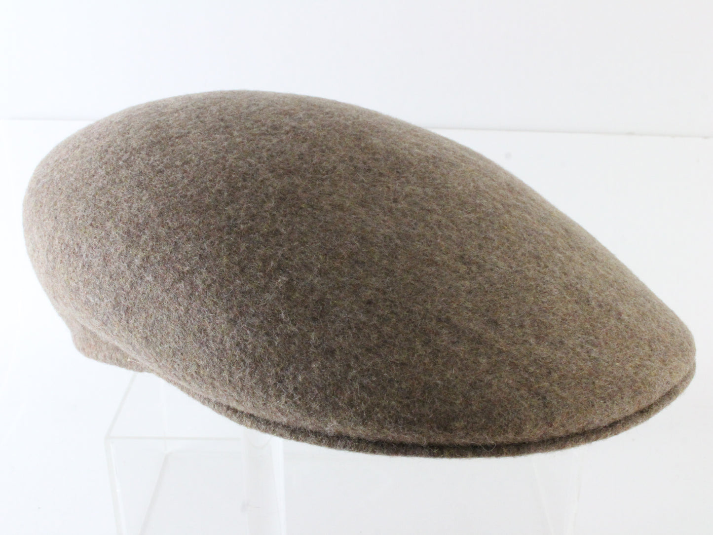 Brooks Mens Tan Wool Tweed Felt Devon Hat W/ Brown Inner Newsboy MULTIPLE SIZES