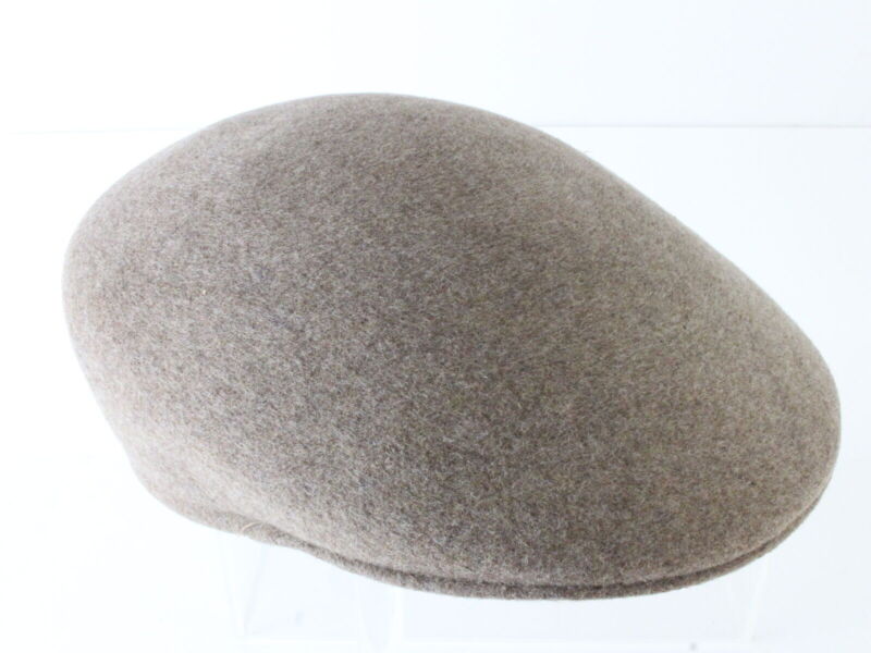 Brooks Mens Oatmeal Tan Wool Felt Ivy Cap 100% LAMB MADE ENGLAND MULTIPLE SIZES