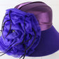 Whittall And Shon Ladies Purple Boutique Wool Felt Hat W/ Flower And Feathers