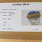 Sonni Of California Ladies Boutique Royal Blue And Gold Felt Cap 6 7/8 55cm
