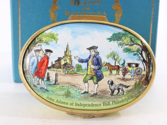 Halcyon Days Bilston Battersea Enamel John Adams Independence Hall 73/250