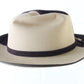 Borsalino Fancy Boutique Ladies Beige and Brown Felt Hat Made Italy Size: M
