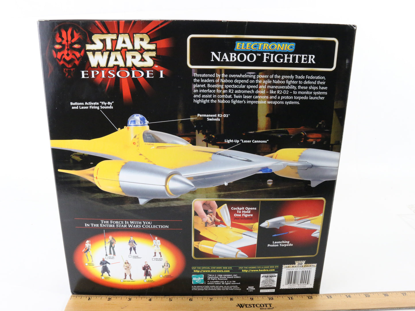 Electronic Naboo Fighter Ship Star Wars Episode 1 Hasbro 84099 1998