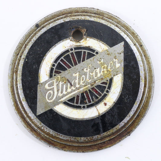 Studebaker Original Antique 1920s Automobile Emblem Radiator Badge 2"