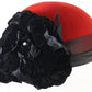 Joe Bill Miller Ladies Boutique Red Wool Felt Hat W/ Black Flower 7 3/8 59cm