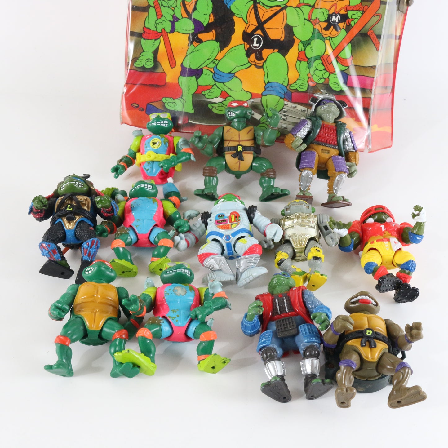 12 TMNT Figures with Collector's Case, Mirage 1988