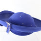 George Zamaul Couture Ladies Royal Blue Felt Hat W/ Rhinestones 7 1/8 57cm