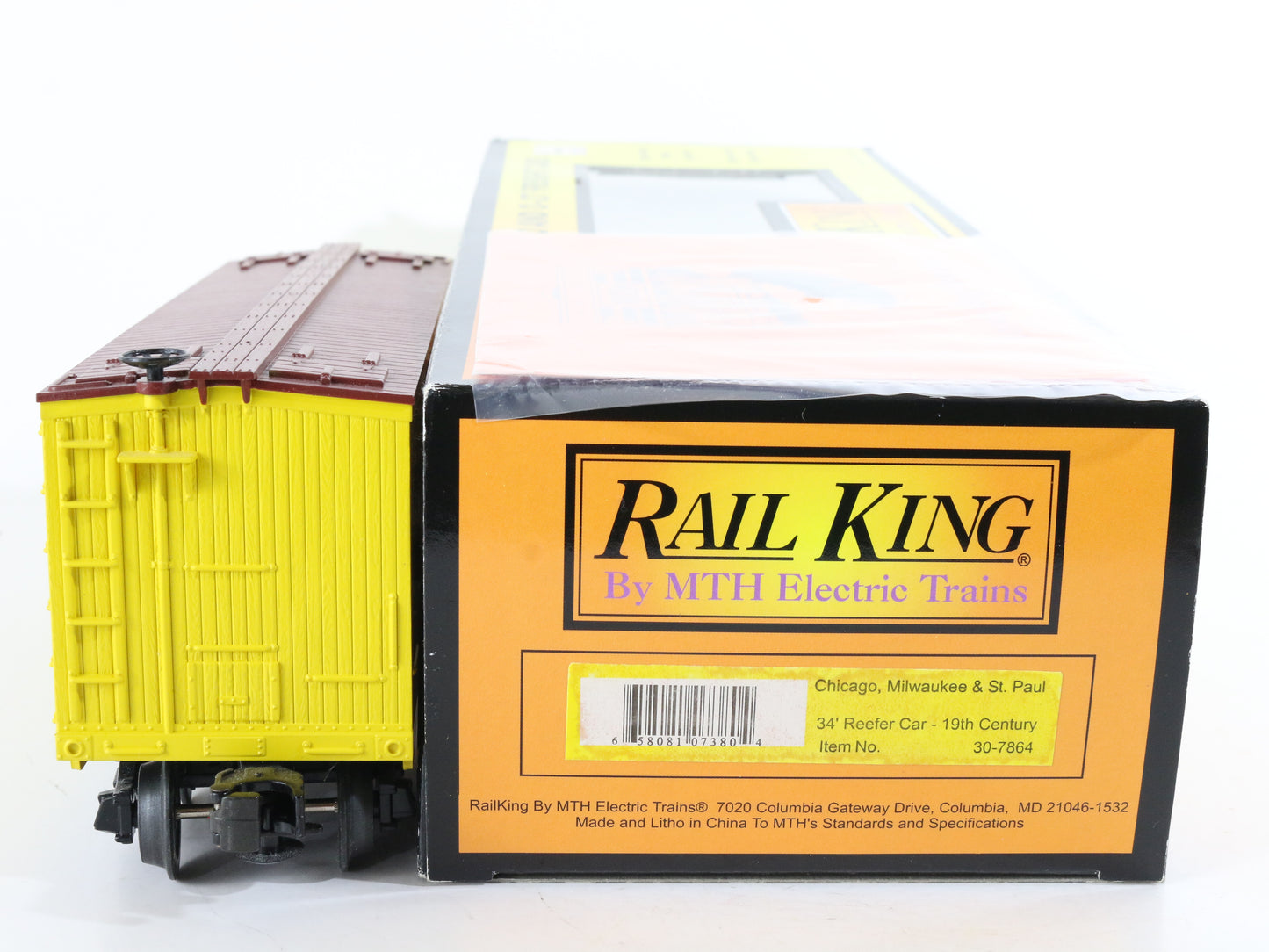 MTH Rail King O 30-7864 Chicago Milwaukee St Paul 8182 34' 19th Century Reefer