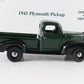 1941 Plymouth Pickup Truck Green Danbury Mint 1:24 Model Car