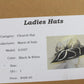 Marzi Italy Black & White Ladies Boutique Hat Felt 7 1/8 57cm