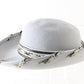 Mr D Ladies Boutique Gray Felt Hat W/ Gold and Silver Accents 6 3/4 54cm