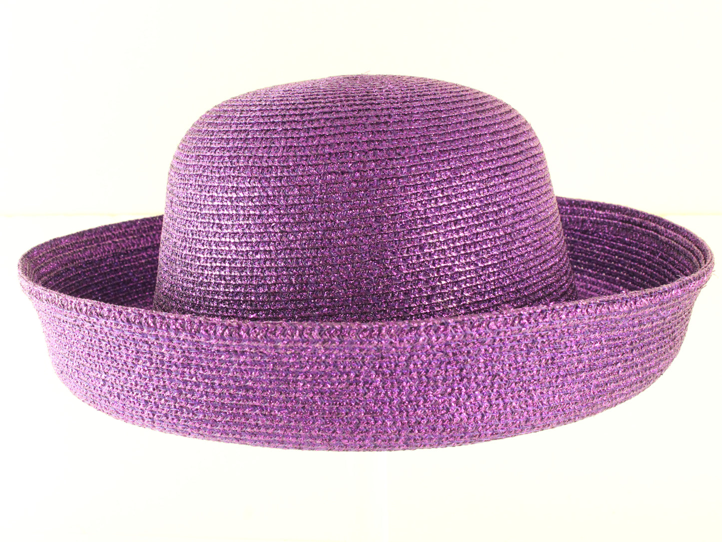 Georgie Ladies Boutique Purple Straw Like Summer Hat MULTIPLE SIZES