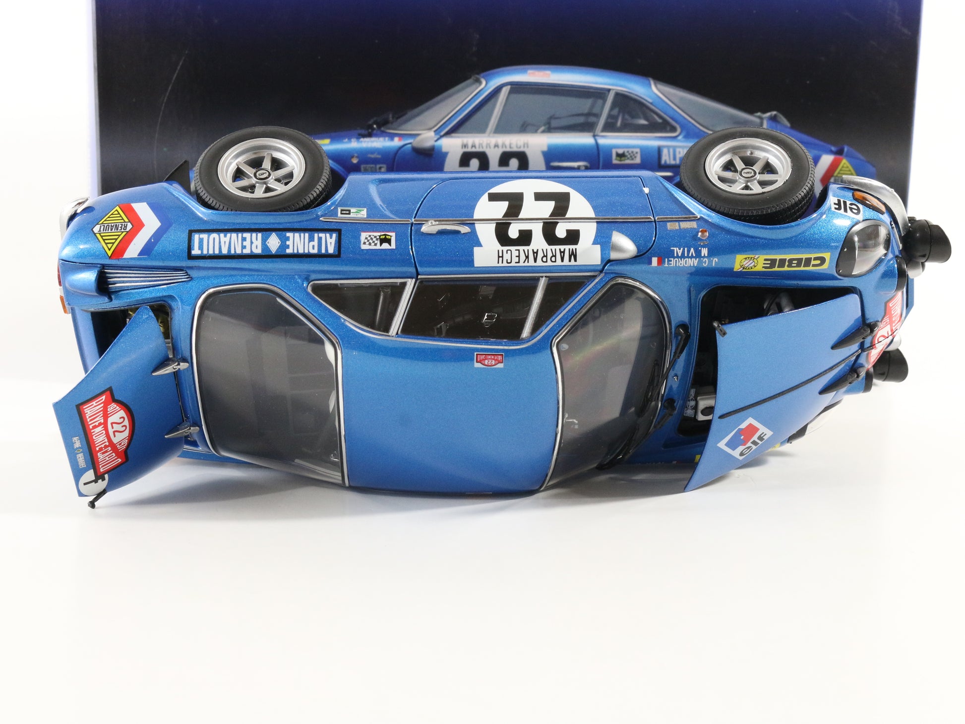 Alpine Renault A110 1600s #22 1971 Monte Carlo 3rd Kyosho 1:18 Model Car