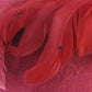 George Zamaul New York Ladies Boutique Red Felt Hat W/ Feathers 6 7/8 55cm
