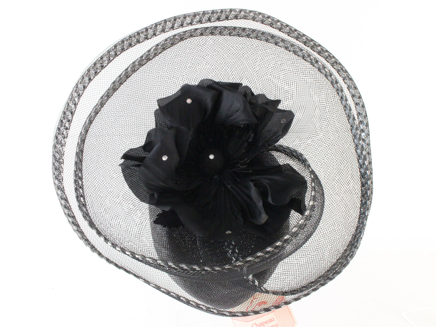 Chapeau Creations Ladies Boutique Black Fascinator W/ Flower 6 3/4 54cm