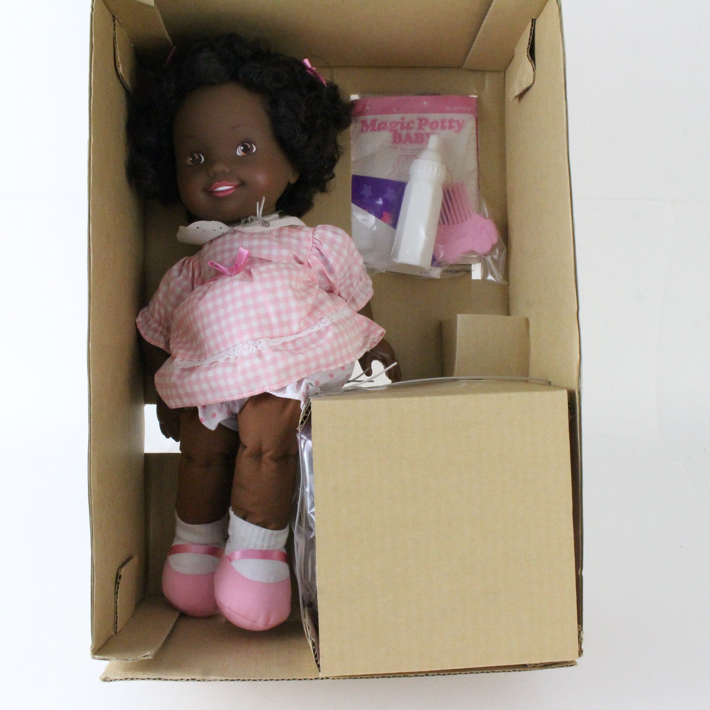 African American Magic Potty Baby Tyco 1992 Toy Doll & Accessories
