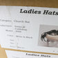 Sonni Of California Ladies White Boutique Hat W/ Black Feathers 7 1/8 57cm