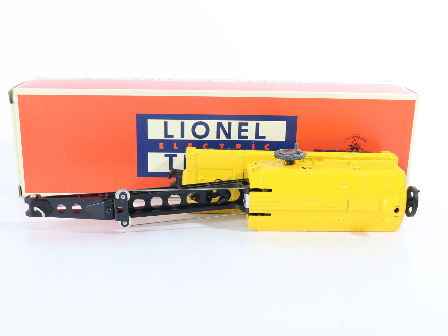 Lionel O Postwar 2460 CUSTOM Yellow Operating Work Crane Car