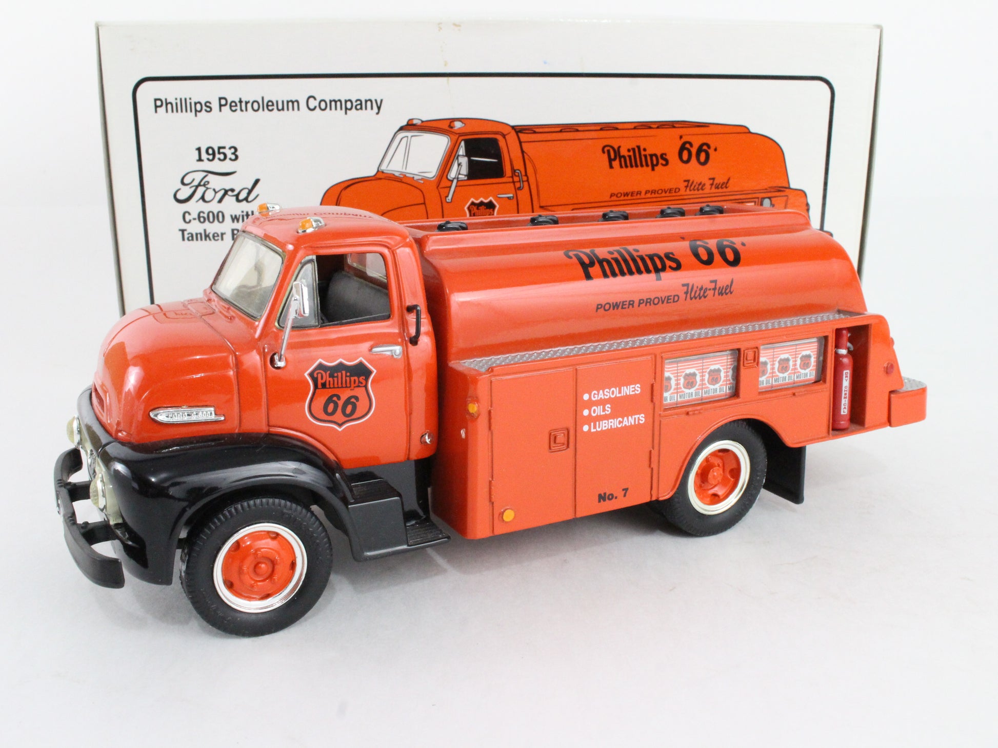 1953 Ford C-600 W/ Tanker Truck Body Phillips 66 First Gear 1:34 Model 19-1955