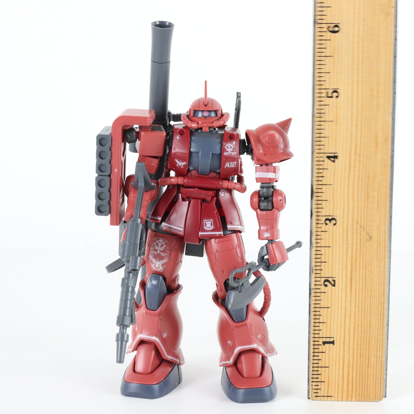 Chars Zaku II Red Comet The Origin Gundam Suit Bandai Hg 1:144 Model BUILT